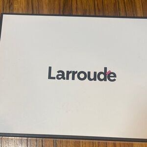 Larroude Shiny Silver Platform Heels